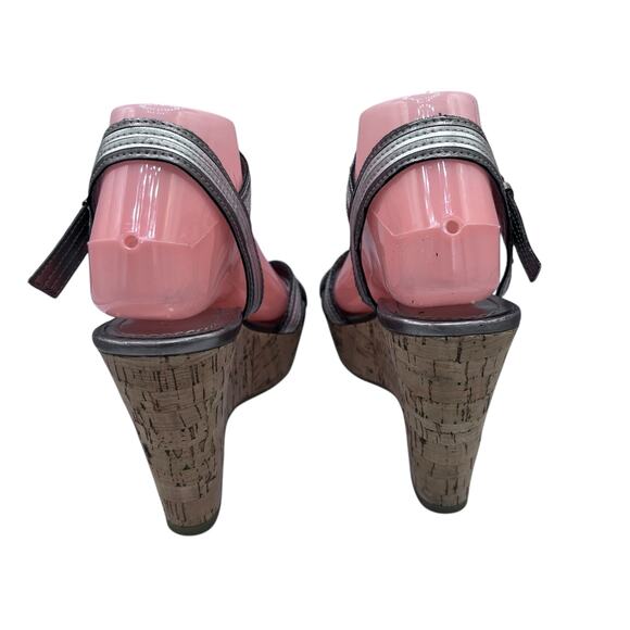 Franco Sarto Cork 4” Platform Wedge Espadrille Sandals 8.5 Ankle Strap “Florina” - Picture 4 of 4